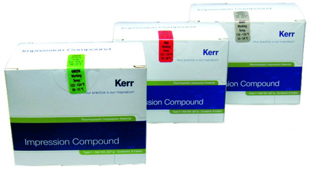 Pâte Thermoplastique KERR - Bâton Vert - Boîte de 15 Pâte Thermoplastique KERR - Bâton Vert - Boîte de 15