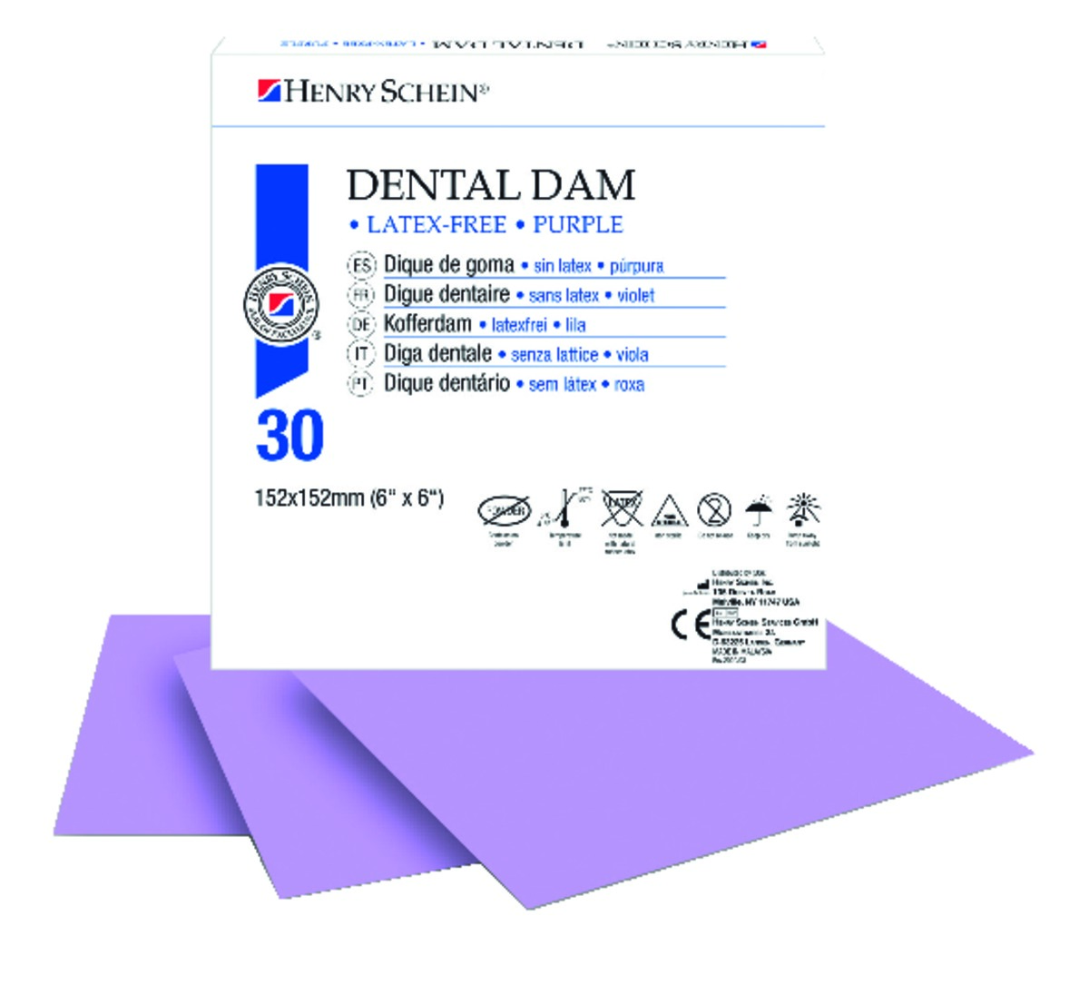 Digues Sans Latex Medium 15 X 15CM (30) - HENRY SCHEIN Digues Sans Latex Medium 15 X 15CM (30) - HENRY SCHEIN