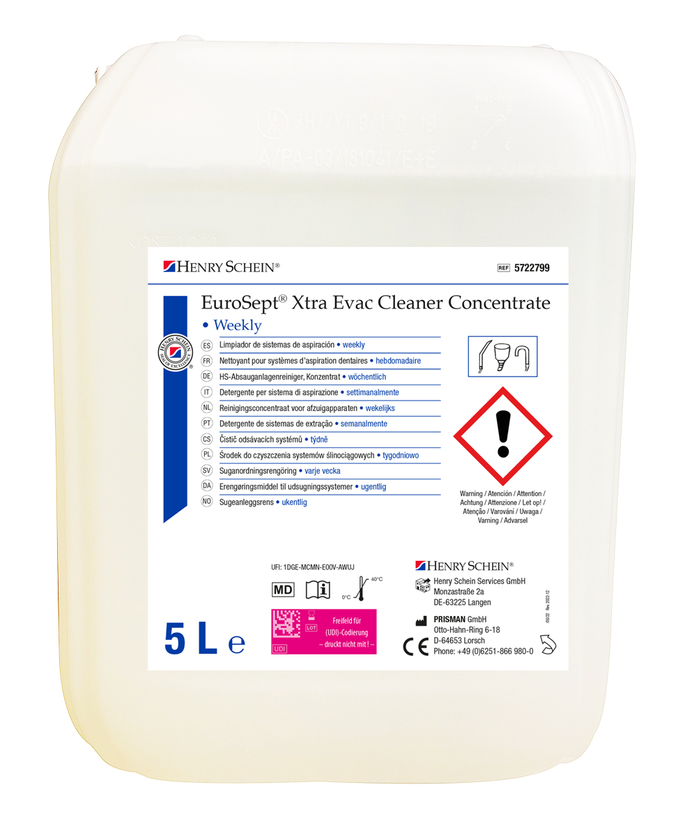 Eurosept Xtra Evac nettoyant concentré 5L - HENRY SCHEIN