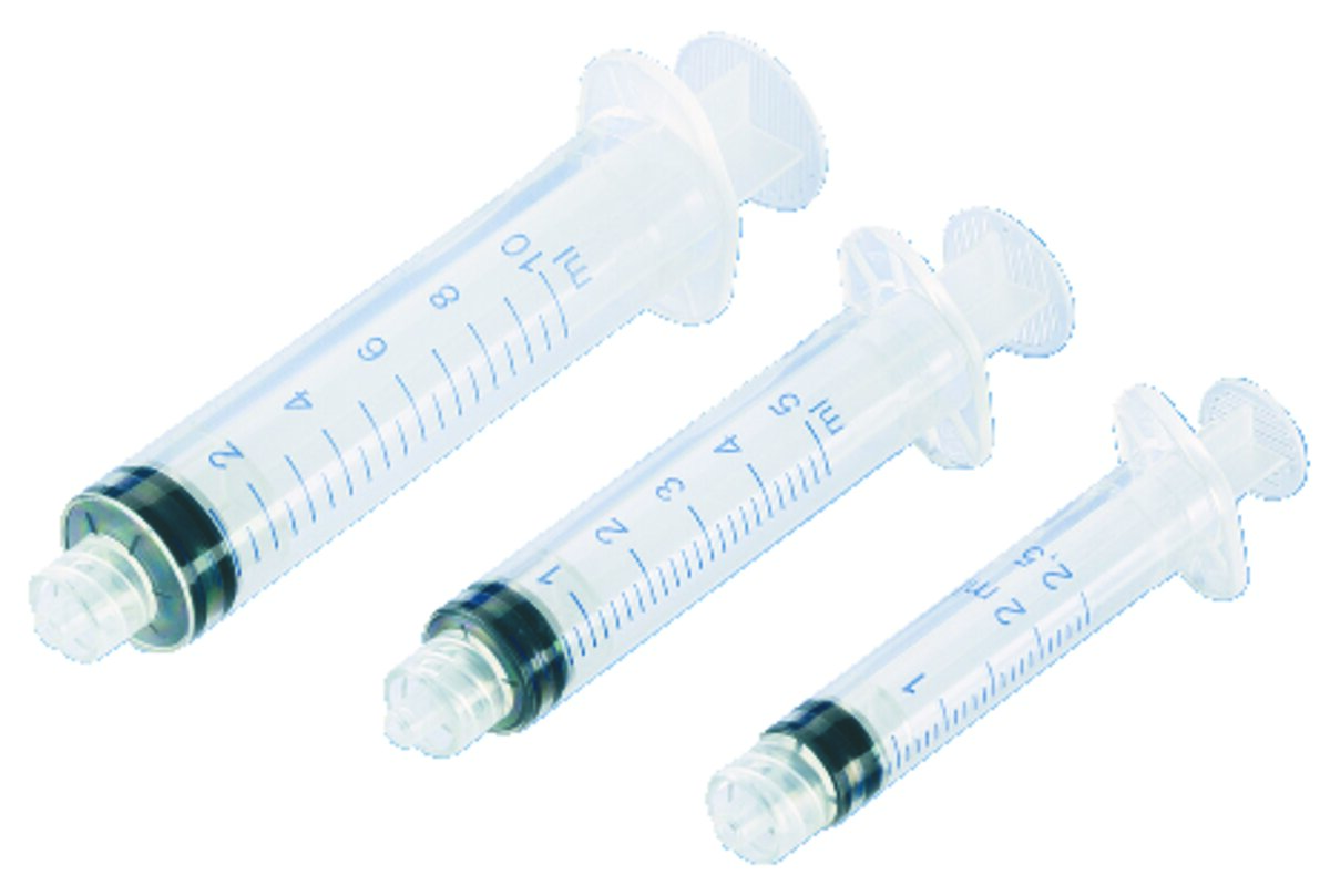 Seringues jetables HENRY SCHEIN - 3 cc Luer Lock - piston sans latex, sans PVC, non pyrogène - Boîte de 100