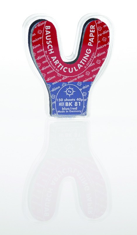 Arti-Check Micromince 40µ BAUSCH - BK81 - bleu/rouge - Boîte de 150 feuilles Arti-Check Micromince 40µ BAUSCH - BK81 - bleu/rouge - Boîte de 150 feuilles