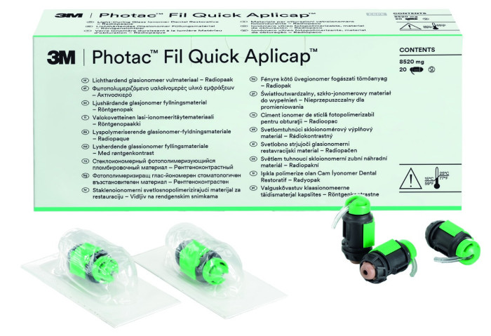 Photac Fill Arcade Dentaire - Photac Fil Quick Aplicap 3M - A1 - Boîte de 20