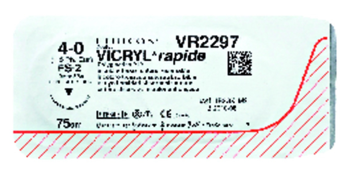 Fil Vicryl rapide ETHICON - 20mm - 4/0 - 45cm - Boîte de 36 Fil Vicryl rapide ETHICON - 20mm - 4/0 - 45cm - Boîte de 36