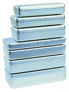 Boîte aluminium non perforée NICHROMINOX - 18x9x3cm - Bleu