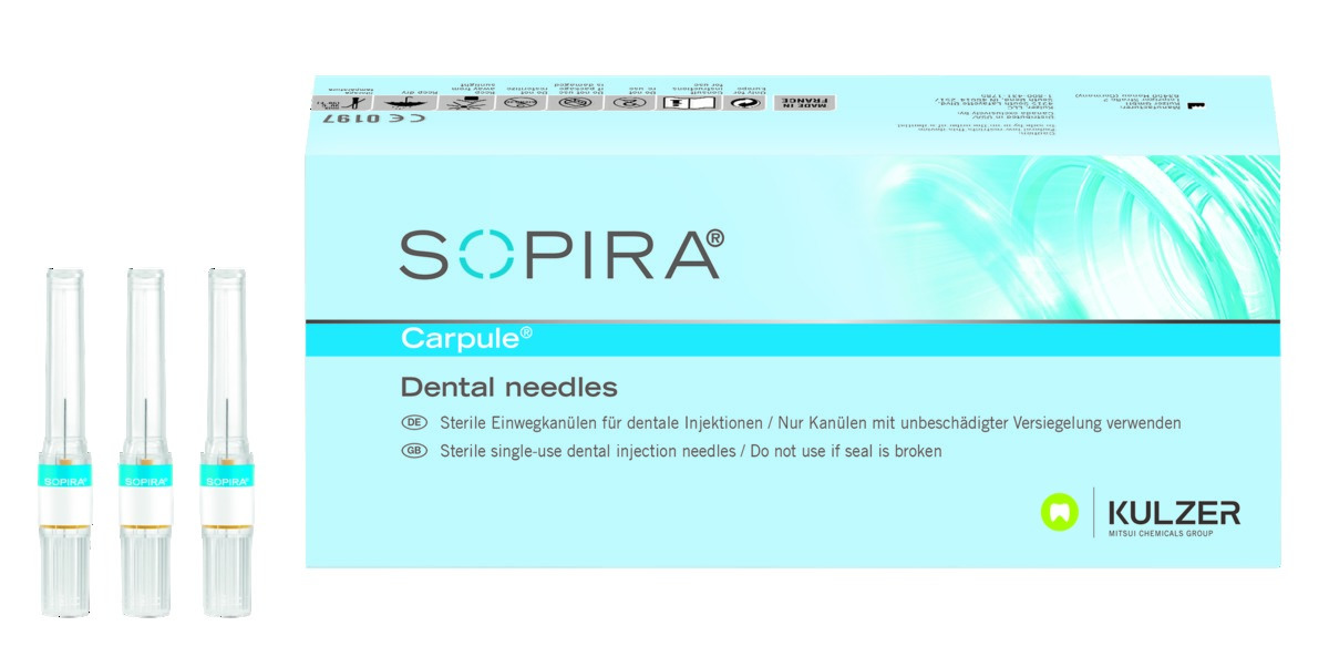 Aiguilles Sopira Périapicales KULZER - 30g - 0,3x16mm - Boîte de 100  Aiguilles Sopira Périapicales KULZER - 30g - 0,3x16mm - Boîte de 100