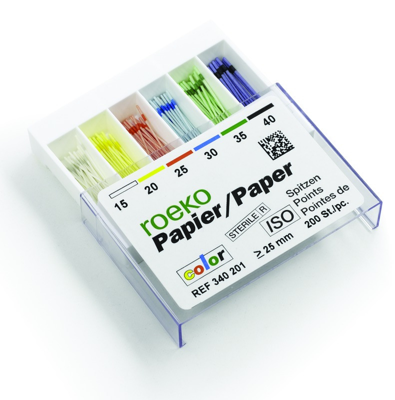 Pointes Papier Iso Color ROEKO - n° 15-40 - Boîte de 200 Pointes Papier Iso Color ROEKO - n° 15-40 - Boîte de 200