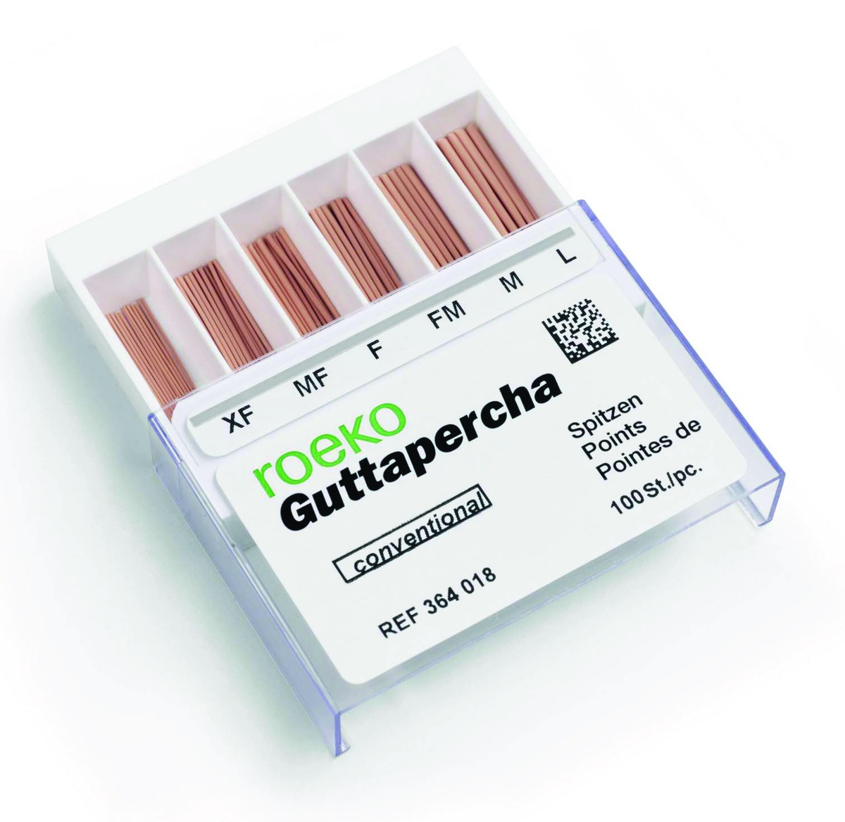 Pointes Gutta Conventionnelles ROEKO - Taille F - Boîte de 100