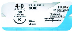 Fil soie noire ETHICON - FK9420 - Boîte de 12