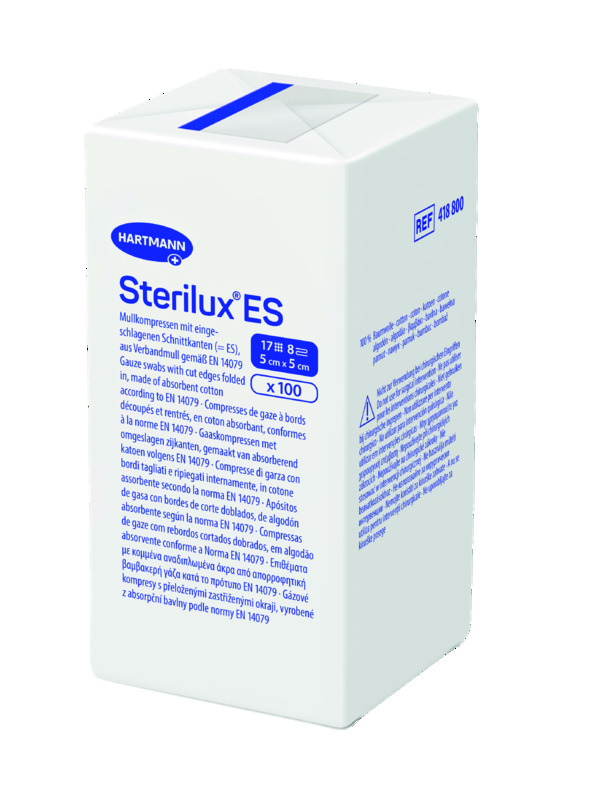 Compresses Stérilux ES - Non stériles - 7,5x7,5cm - Boîte de 100- Hartmann Compresses Stérilux ES - Non stériles - 7,5x7,5cm - Boîte de 100- Hartmann