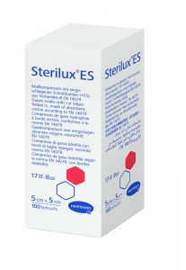 Compresses Stérilux ES HARTMANN - Stériles - 5x5 cm - Boîte de 30 blisters de 5