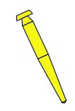 Tenons Empreintes Retentifs STABYL - Jaunes - X1 Ret 12.5 - par 12 Tenons Empreintes Retentifs STABYL - Jaunes - X1 Ret 12.5 - par 12