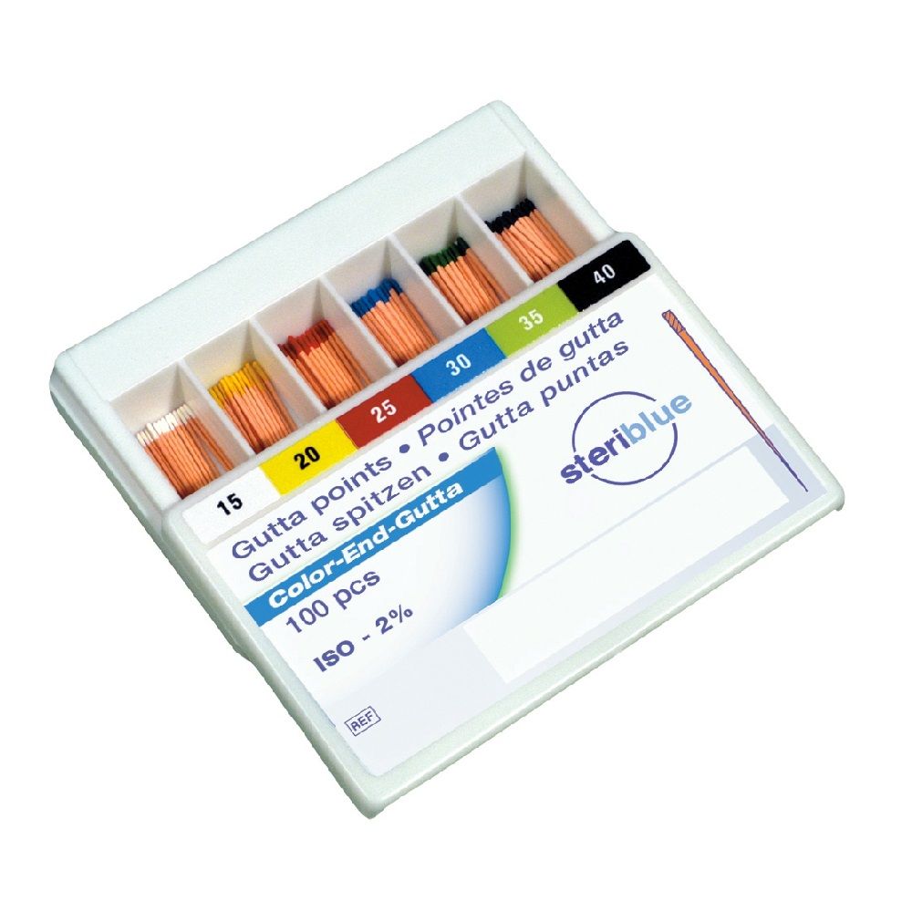 Isocolor Pointes Gutta STERIBLUE - n°35 - Boîte de 100 Isocolor Pointes Gutta STERIBLUE - n°35 - Boîte de 100
