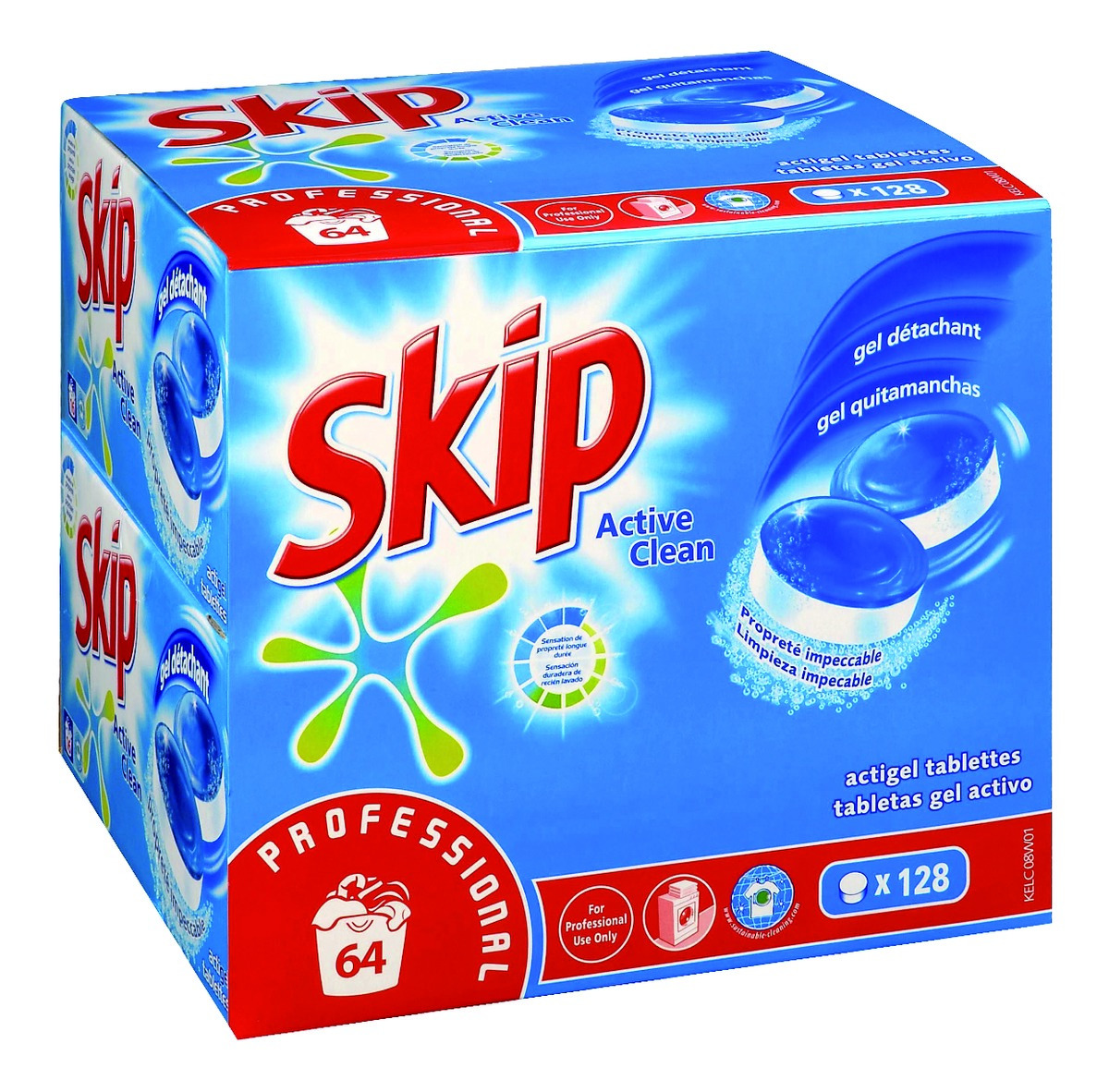 Tablettes Professionnelles SKIP - La boîte de 128 doses Tablettes Professionnelles SKIP - La boîte de 128 doses