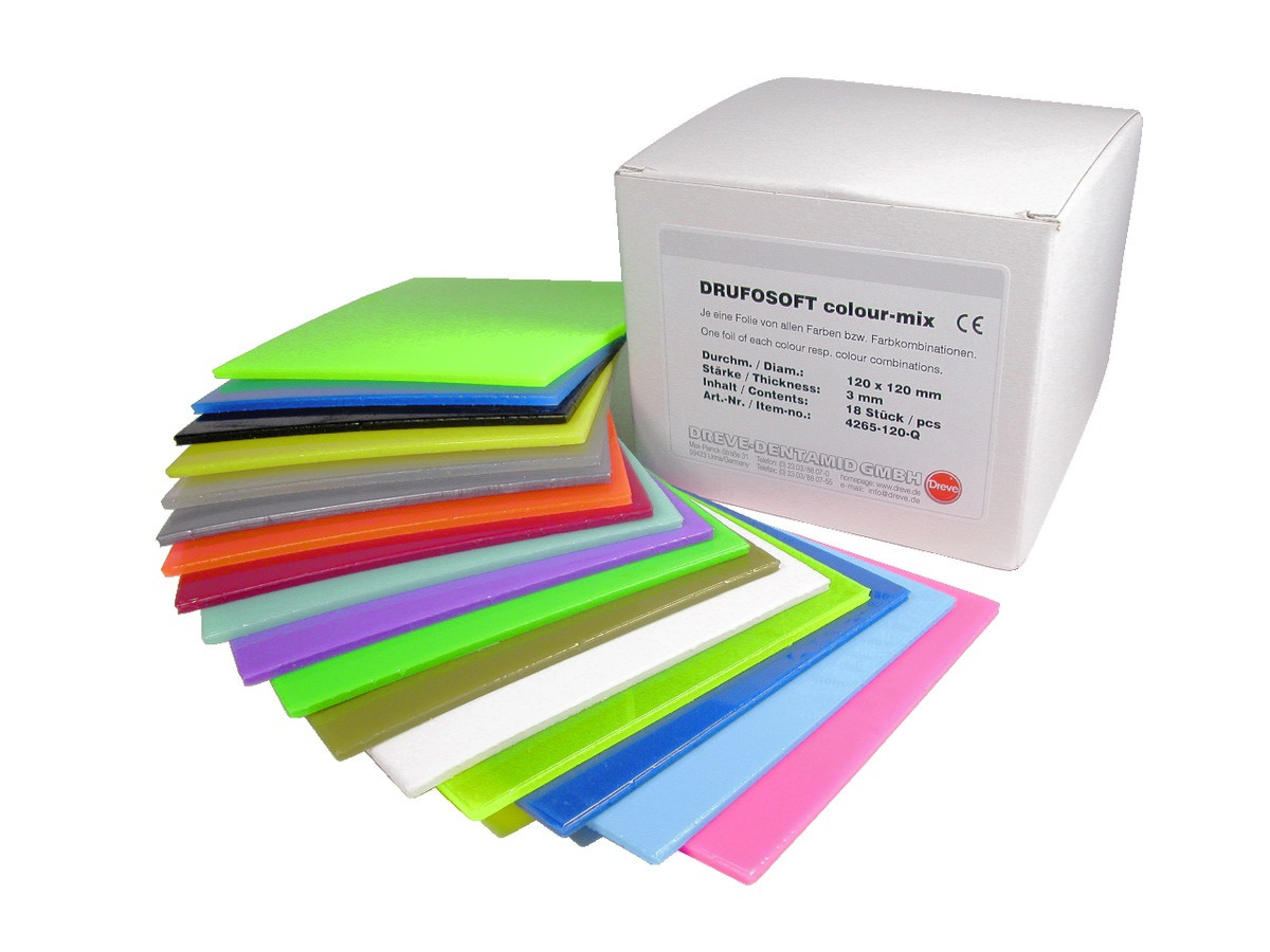 Drufosoft Couleur DREVE - La boîte de 10 - Carrées - Jaune - ép. 3 mm - diam. 125 mm Drufosoft Couleur DREVE - La boîte de 10 - Carrées - Jaune - ép. 3 mm - diam. 125 mm