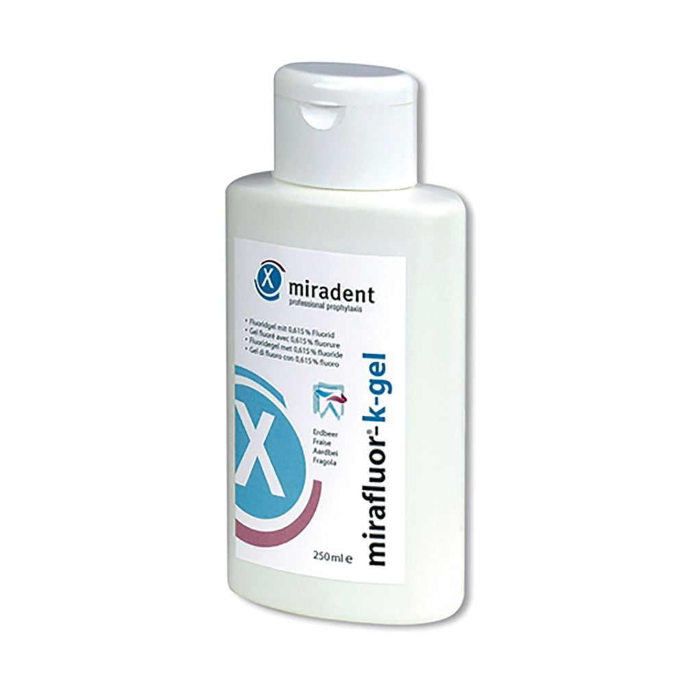 Mirafluor K-Gel HAGER & WERKEN - Goût Fraise - Flacon de 250ml Mirafluor K-Gel HAGER & WERKEN - Goût Fraise - Flacon de 250ml
