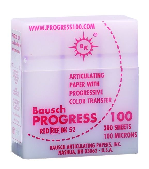 Papier Progress 100, 100µ, BAUSCH - BK52 - rouge - Boîte de 300 feuilles Papier Progress 100, 100µ, BAUSCH - BK52 - rouge - Boîte de 300 feuilles