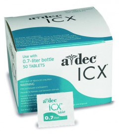 Comprimes ICX pour bouteille stérile de 0,7L ADEC - Boîte de 50