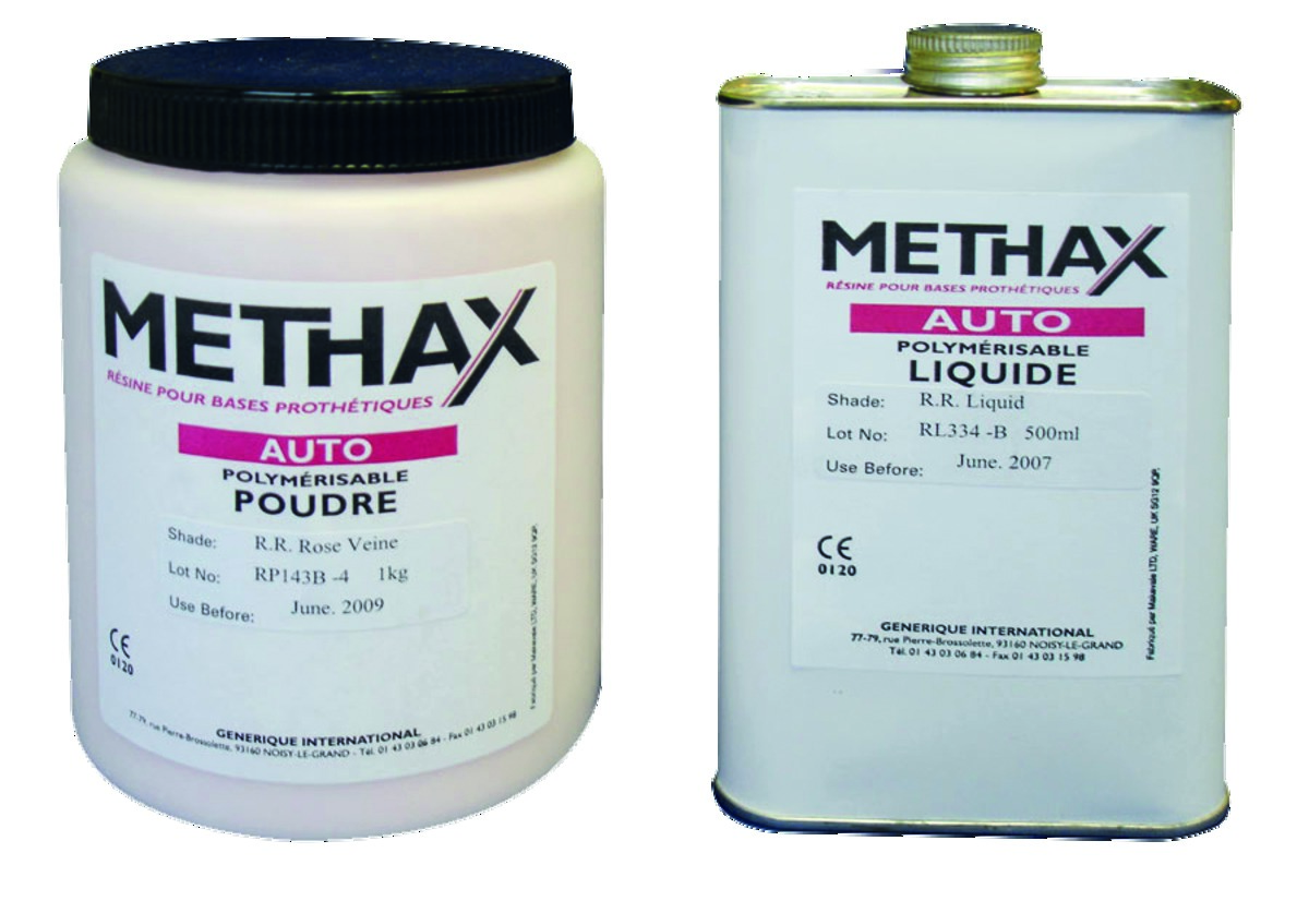 Résine auto portion complète rose veinée 1kg+500ml METHAX