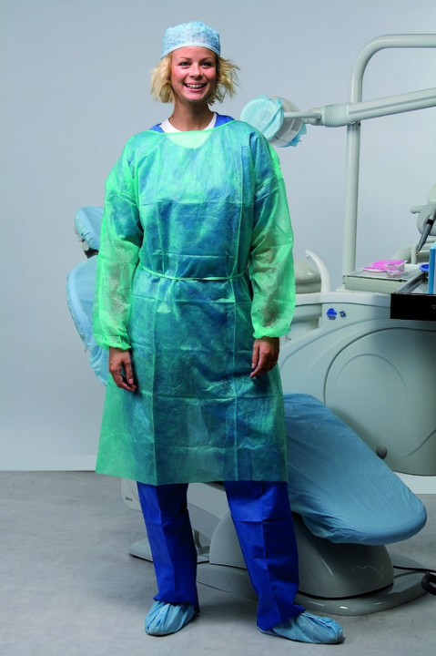 Blouse de soins non stérile OMNIA - Vert - Lot de 50 Blouse de soins non stérile OMNIA - Vert - Lot de 50