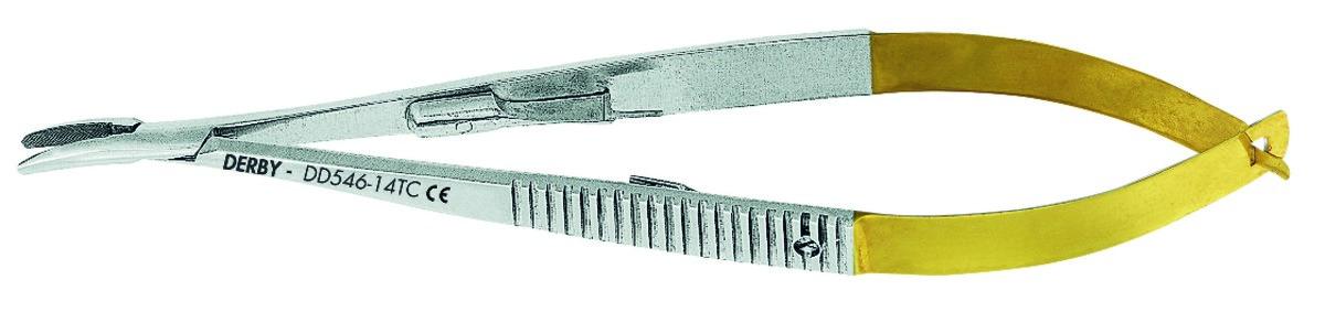 Porte-aiguilles DERBY - Castroviejo - courbe - 14cm Porte-aiguilles DERBY - Castroviejo - courbe - 14cm