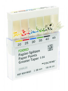 Boîte distributrice pointes papier Greater Taper ROEKO - 0.04 n35 - lot de 100