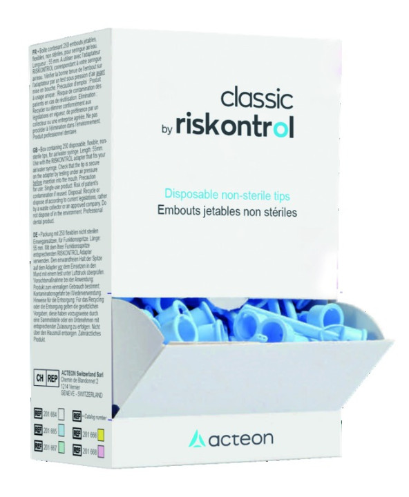 Embouts non stériles Riskontrol - Blanc - Boîte de 250 - ACTEON Embouts non stériles Riskontrol - Blanc - Boîte de 250 - ACTEON