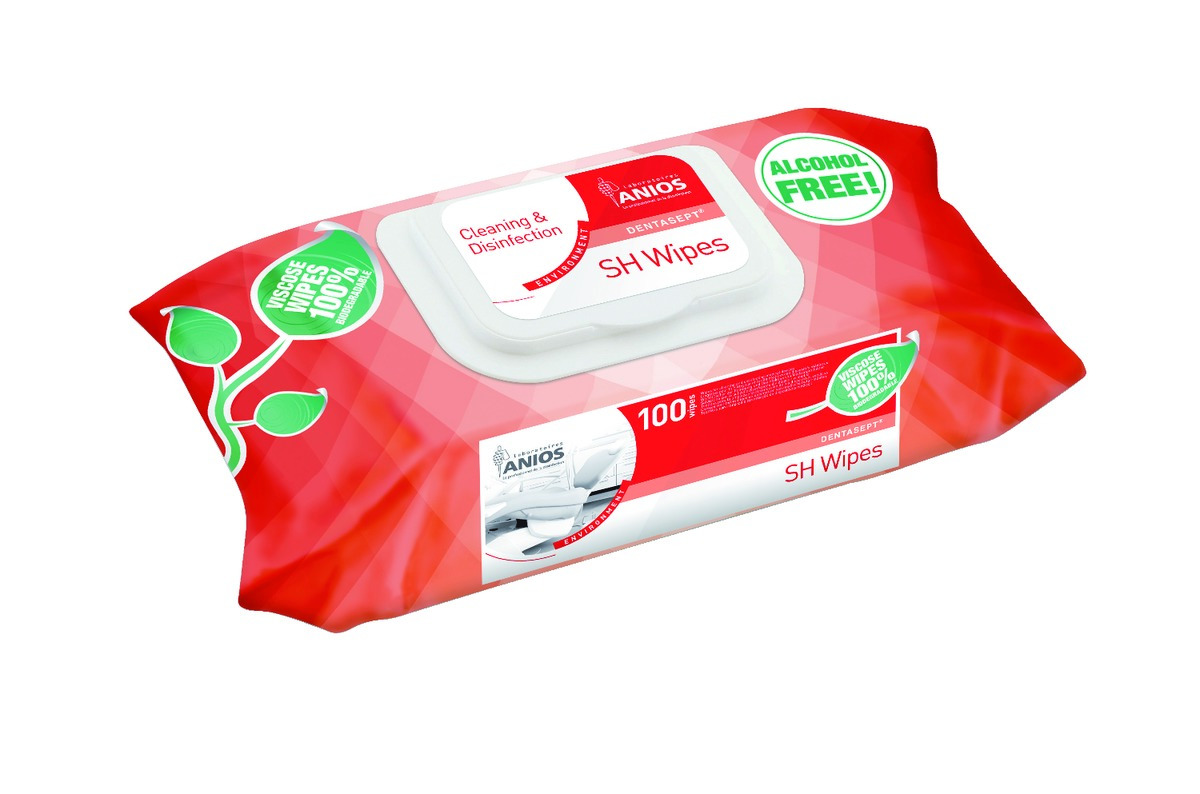 Lingettes Dentasept SH PRO WIPES ANIOS - Le sachet de 100 lingettes Lingettes Dentasept SH PRO WIPES ANIOS - Le sachet de 100 lingettes