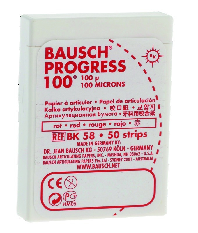 Progress Bandes Prédécoupées BAUSCH - BK58 - rouge - Boîte de 50 Progress Bandes Prédécoupées BAUSCH - BK58 - rouge - Boîte de 50