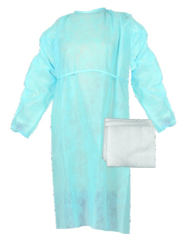 Blouse stérile de soins + essuie-mains STERIBLUE - Lot de 10 kits Blouse stérile de soins + essuie-mains STERIBLUE - Lot de 10 kits