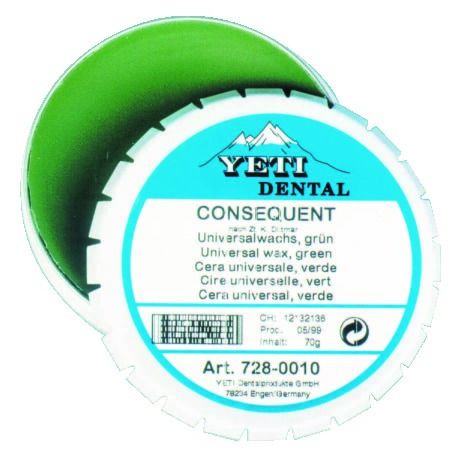 Cire Consequent Universelle Yeti Dental Verte - la boîte de 70 g