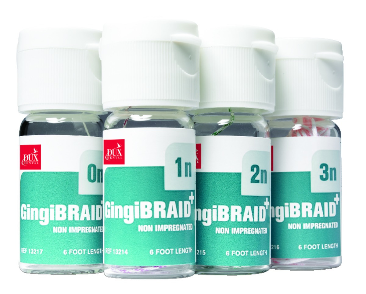 Gingibraid Plus DUX DENTAL - non imprégné - Taille 2N - Bobine de 180cm Gingibraid Plus DUX DENTAL - non imprégné - Taille 2N - Bobine de 180cm