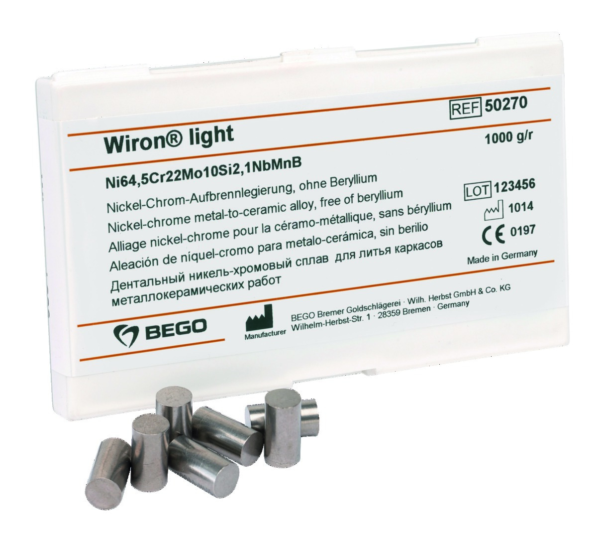 Wiron Light BEGO - La boîte de 250 g