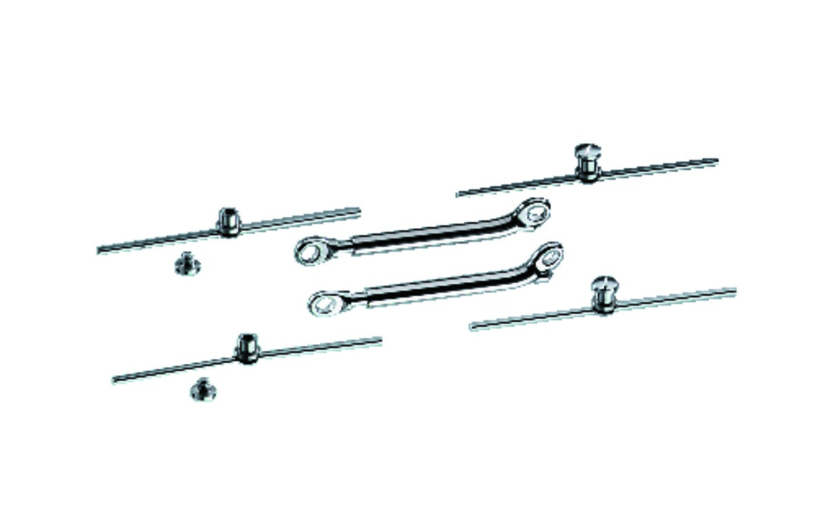 Bielles 44 avec vis SCHEU-DENTAL - La paire de bielles 44 et 4 pivots de fixation