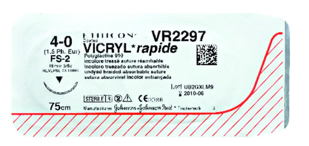 Fil Vicryl rapide ETHICON - 19mm - 4/0 - 75cm - Boîte de 36 Fil Vicryl rapide ETHICON - 19mm - 4/0 - 75cm - Boîte de 36