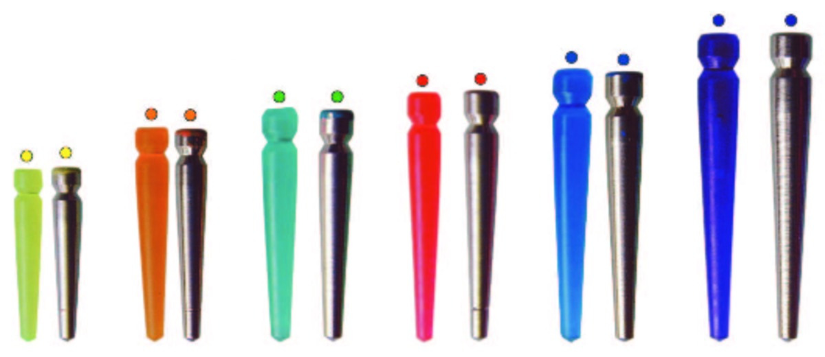 Tenons coniques inox DentocLic ITENA - La recharge de 20 - L: 9mm - Jaune Tenons coniques inox DentocLic ITENA - La recharge de 20 - L: 9mm - Jaune