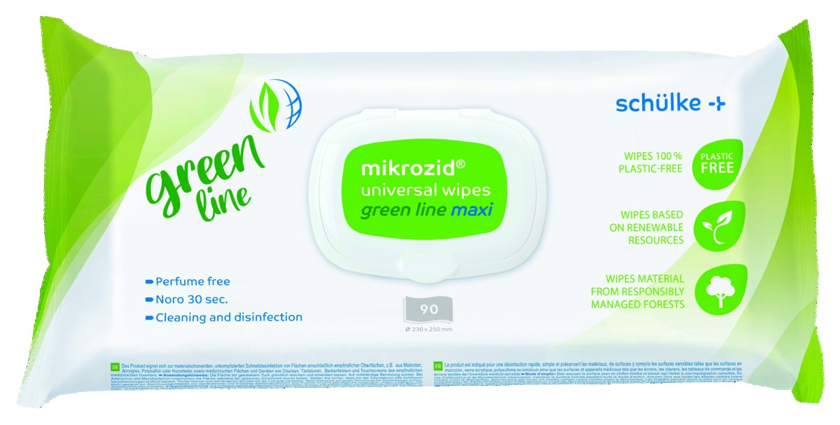 Lingettes Mikrozid Universal Green Line Maxi - (90) - SCHULKE Lingettes Mikrozid Universal Green Line Maxi - (90) - SCHULKE