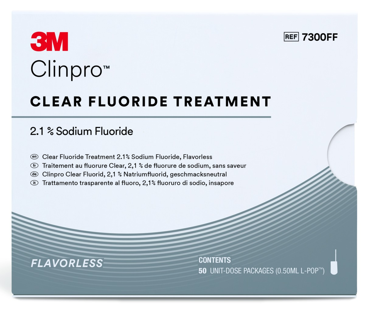 3M Clinpro Clear Fluorure - Traitement à usage unique - 50x0.5mL L-Pop - Sans goût 3M Clinpro Clear Fluorure - Traitement à usage unique - 50x0.5mL L-Pop - Sans goût