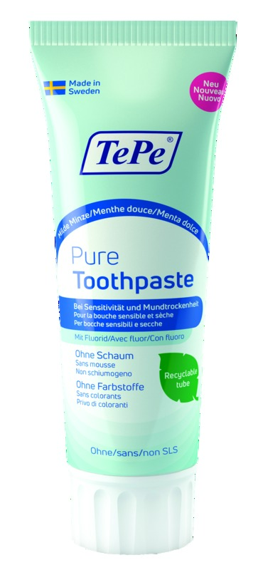 Dentifrice - Bouche sèche - Menthe douce - 75mL - TEPE Pure Dentifrice - Bouche sèche - Menthe douce - 75mL - TEPE Pure