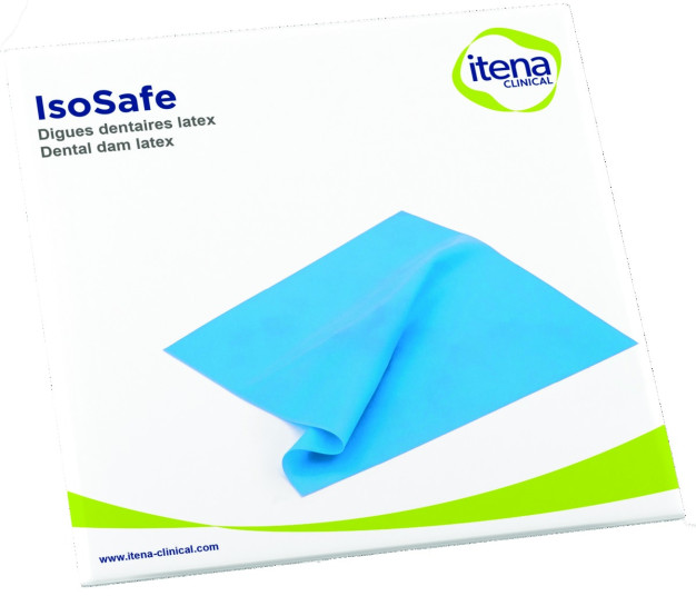 Digue latex bleue ISOSAFE - Medium - 6x6 - ITENA Digue latex bleue ISOSAFE - Medium - 6x6 - ITENA