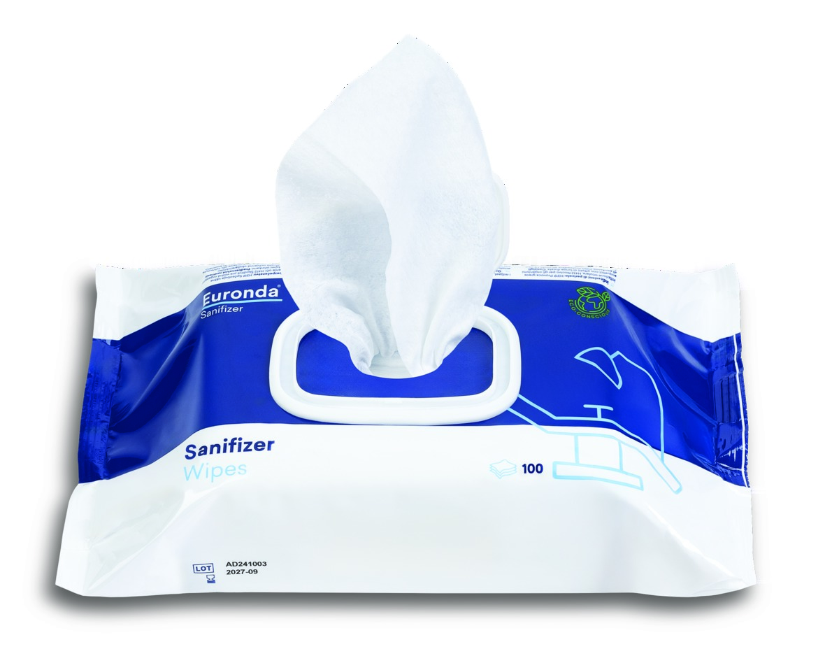 Lingettes Sanifizer - Flowpack - (100) - EURONDA Lingettes Sanifizer - Flowpack - (100) - EURONDA