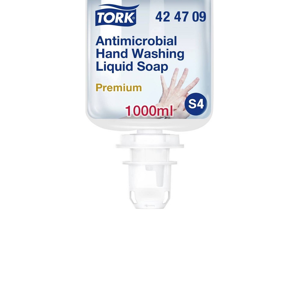 Savon liquide antimicrobien sans alcool 1L TORK Savon liquide antimicrobien sans alcool 1L TORK