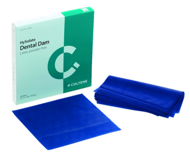 Digue Hysolate Bleue Medium 6x6 - Boîte de 36 - COLTENE Digue Hysolate Bleue Medium 6x6 - Boîte de 36 - COLTENE