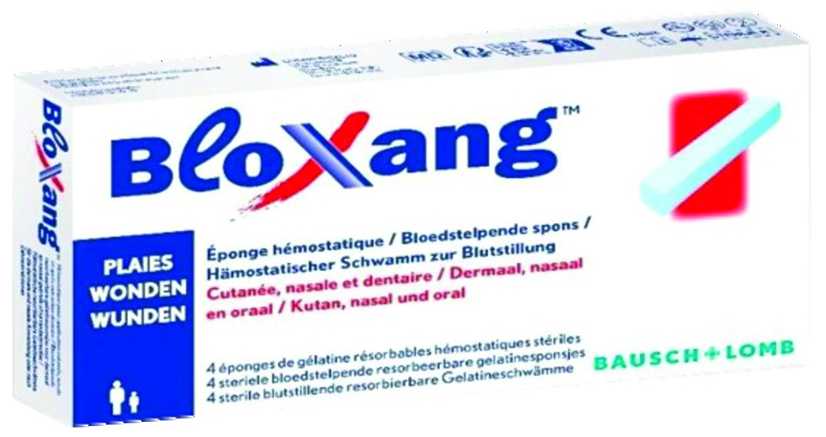 Eponges Hémostatiques BLOXANG - Bausch & Lomb - Boite de 4 Eponges Hémostatiques BLOXANG - Bausch & Lomb - Boite de 4