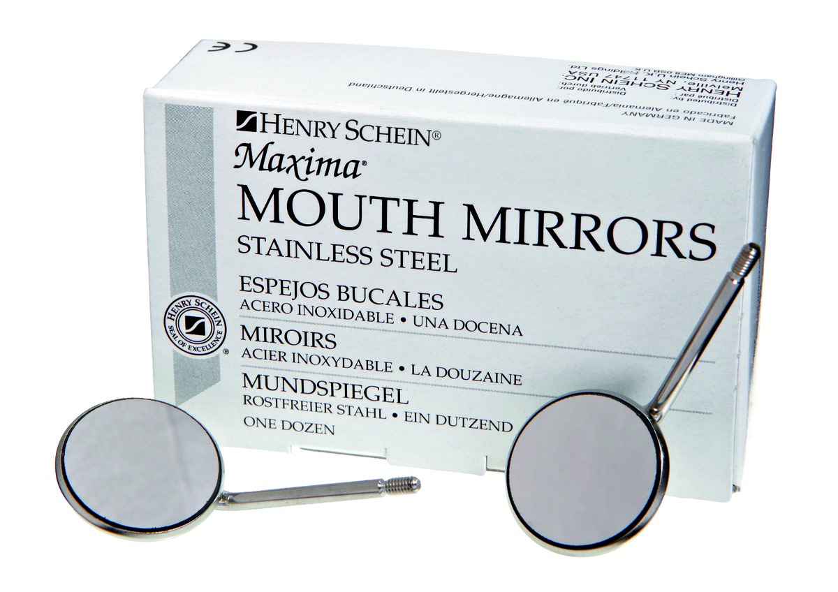 Miroir Maxima HENRY SCHEIN - Rhodium Front Surface n°4 - Boîte de 12 Miroir Maxima HENRY SCHEIN - Rhodium Front Surface n°4 - Boîte de 12