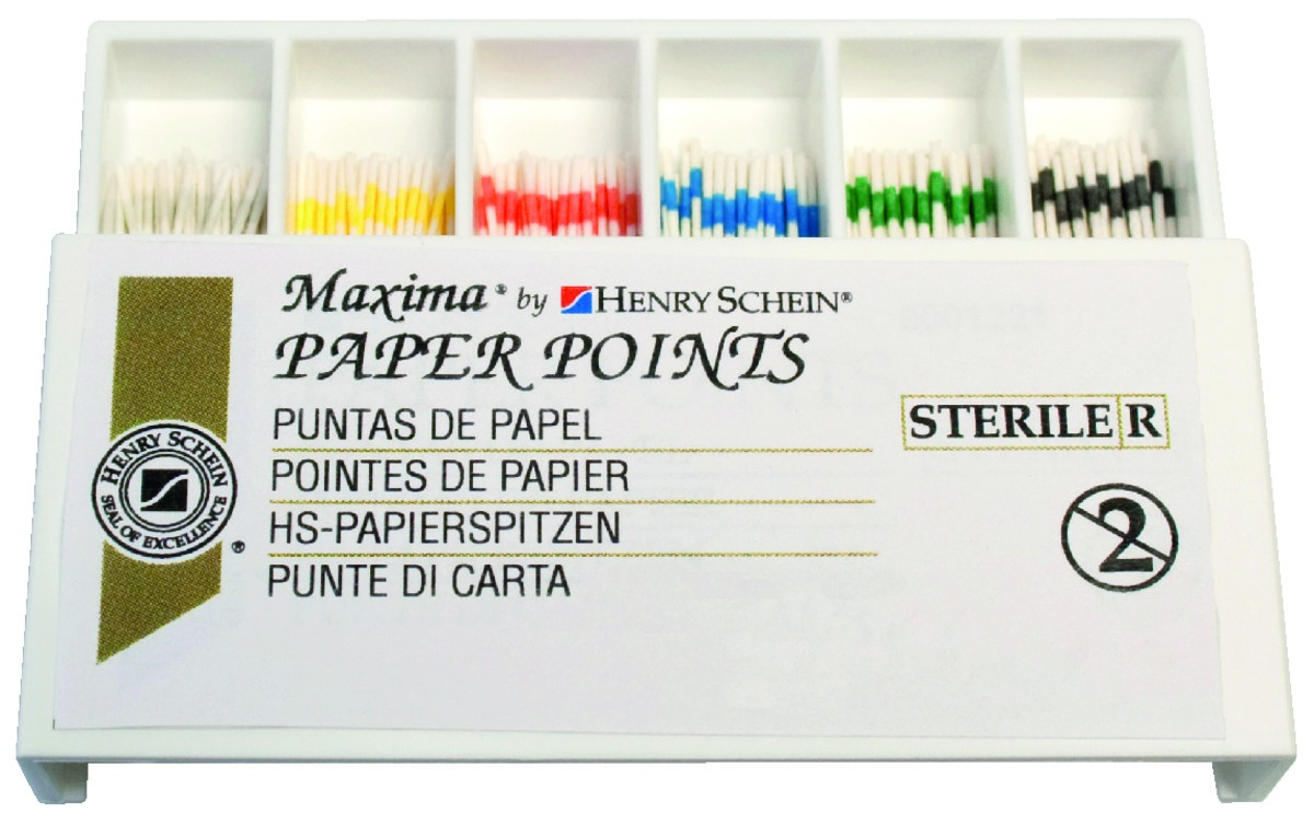 Pointes de papier Maxima HENRY SCHEIN - Medium - Boîte de 200 Pointes de papier Maxima HENRY SCHEIN - Medium - Boîte de 200