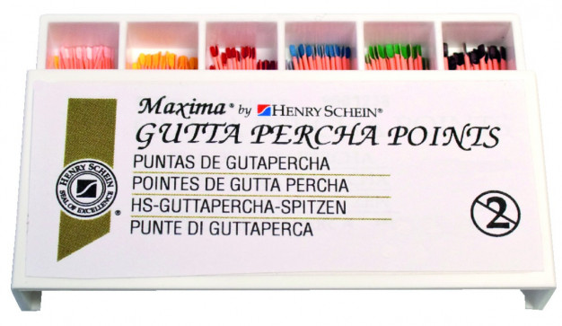 Pointes de gutta Maxima HENRY SCHEIN - Medium - Boîte de 100 Pointes de gutta Maxima HENRY SCHEIN - Medium - Boîte de 100