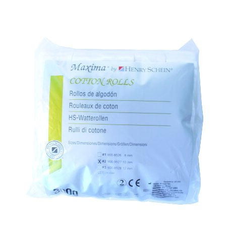 Rouleaux de coton - Henry Schein - Taille 2 - Sachet de 300g 