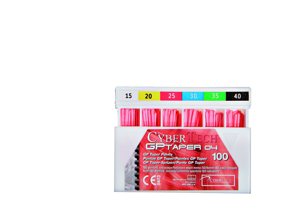 Pointes de Gutta Taper CYBERTECH - 4% - n° 25 - Boîte de 100 Pointes de Gutta Taper CYBERTECH - 4% - n° 25 - Boîte de 100
