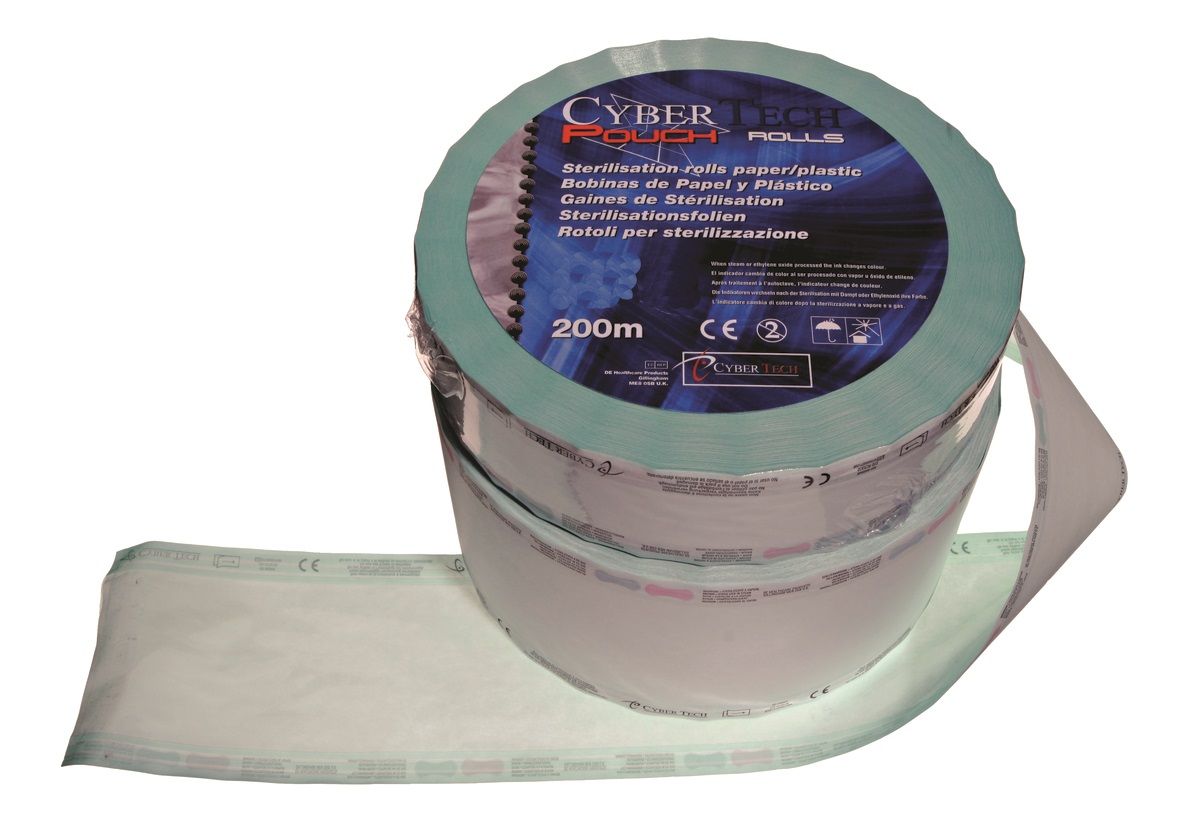 Cyber Roll CYBERTECH - Gaine de stérilisation 75mm - Rouleau de 200m  Cyber Roll CYBERTECH - Gaine de stérilisation 75mm - Rouleau de 200m