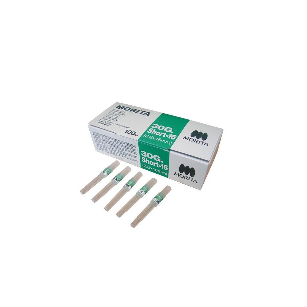 Aiguilles Locales MORITA -  0,30x16mm - Lot de 100 Aiguilles Locales MORITA -  0,30x16mm - Lot de 100